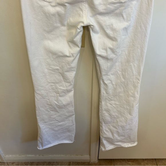 PAIGE White Laurel Canyon High Rise Flare Bootcut Jeans Size 30 Raw Hem - Picture 10 of 12